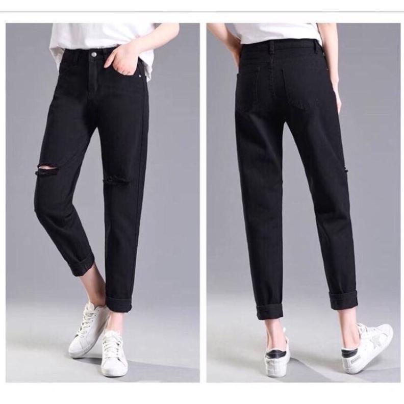 Quần jean bò baggy nữ cạp cao hàng Quảng Châu phong cách Hàn Quốc sành điệu style năm 2021