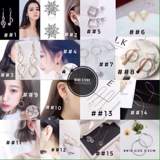 Combo 15 đôi bông tai tự chọn-TẶNG 1 ĐÔI (20k/1 đôi)