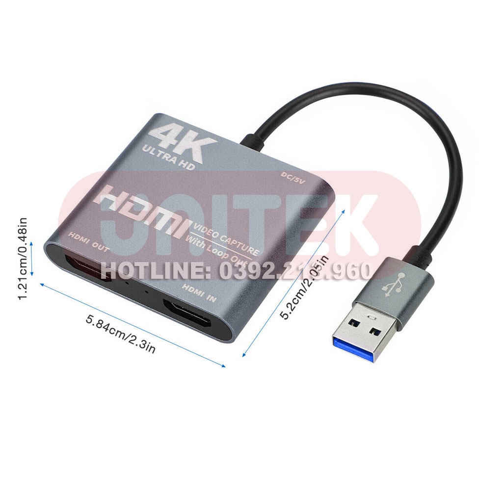 Capture Video Card Chuyển đổi HDMI sang USB 3.0 Để Live Stream Cho Điện Thoại/Máy Ảnh/PS4/ XBOX/Máy Tính