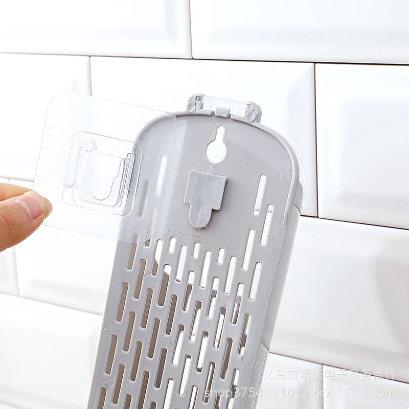 Ống đũa dán tường có nắp dậy Elliver treo tường phòng bếp làm giỏ đồ đựng đũa _D46