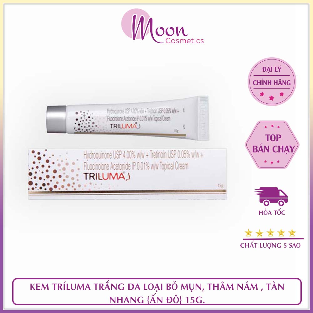 ✅ KEM TRÍLUMA TRẮNG DA LOẠI BỎ MỤN, THÂM NÁM , TÀN NHANG {Ấn Độ} 15g.