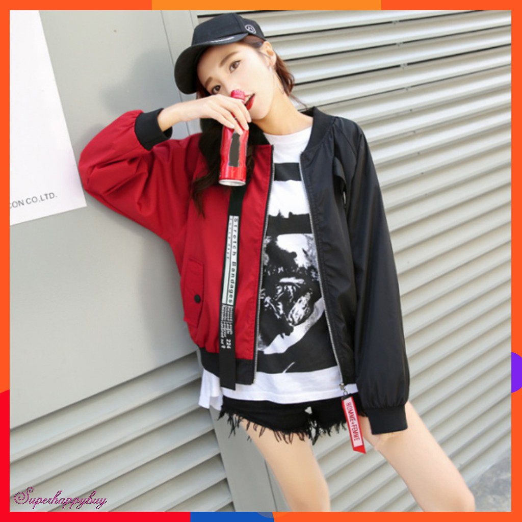 Áo khoác nữ tay dài in chữ thời trang Hàn Quốc