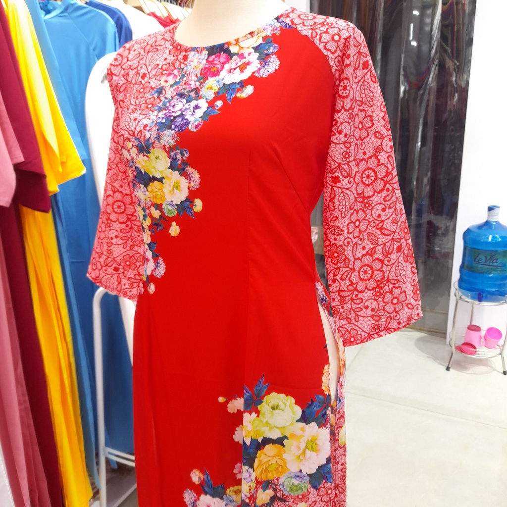 Áo Dài Đẹp 2022, Áo Dài Thiết Kế, In 3D- Mã D05