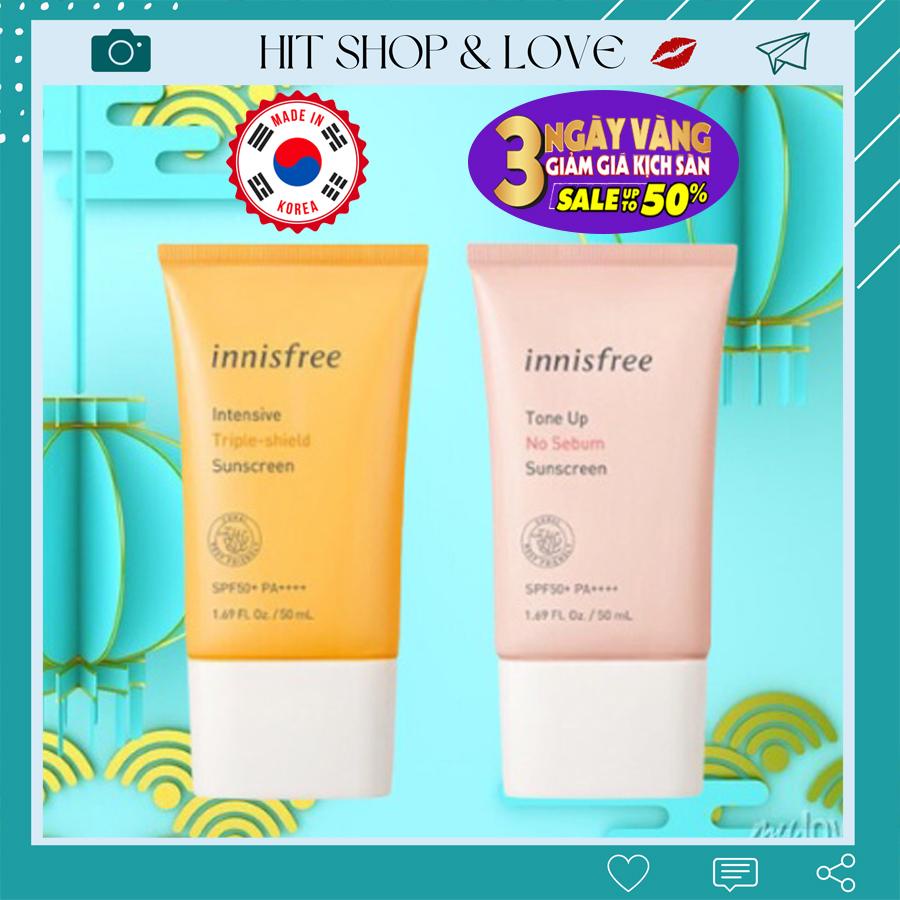 Kem chống nắng Innisfree chính hãng lâu trôi làm trắng da sáng da SPF50+ PA+++ 50ml