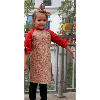 Áo dài cách tân trẻ em thương hiệu HaleeKidz, dành cho bé gái (vải Hàn Quốc) của Hồng Hạnh
