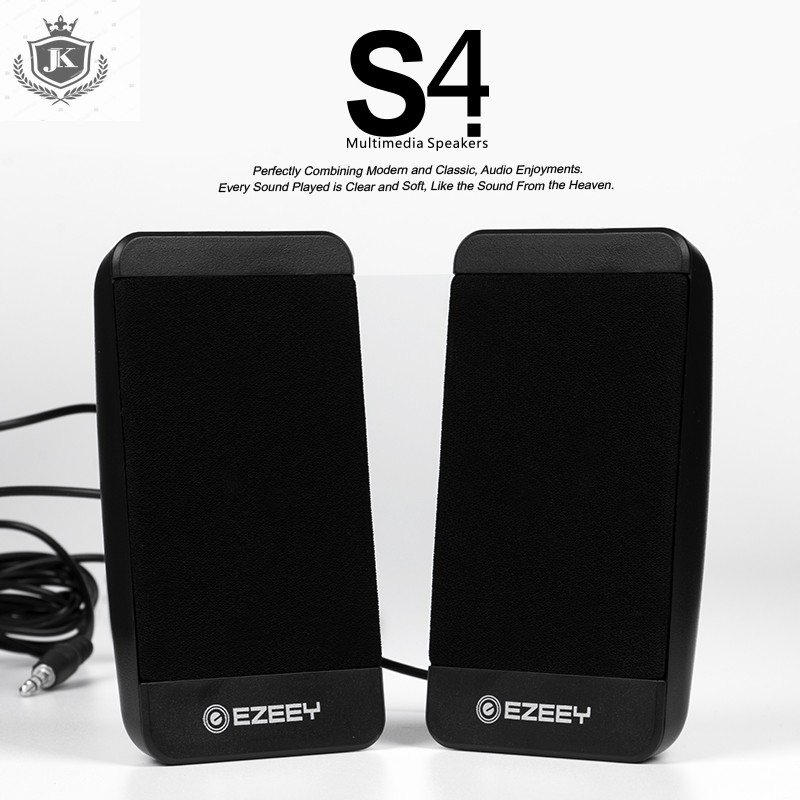 Loa vi tính 2.0 Ezeey S4 Âm thanh hay sử dụng cổng USB nguồn 5V ( Màu Đen)