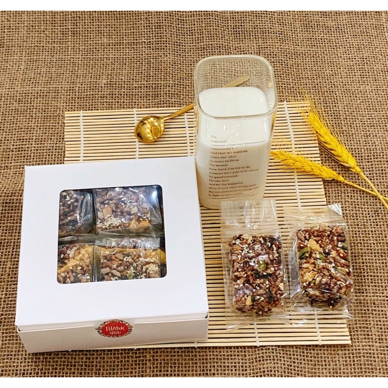 THANH GẠO LỨT NGŨ CỐC CHÀ BÔNG THANH GRANOLA EATCLEAN EAT CLEAN HEALTHY