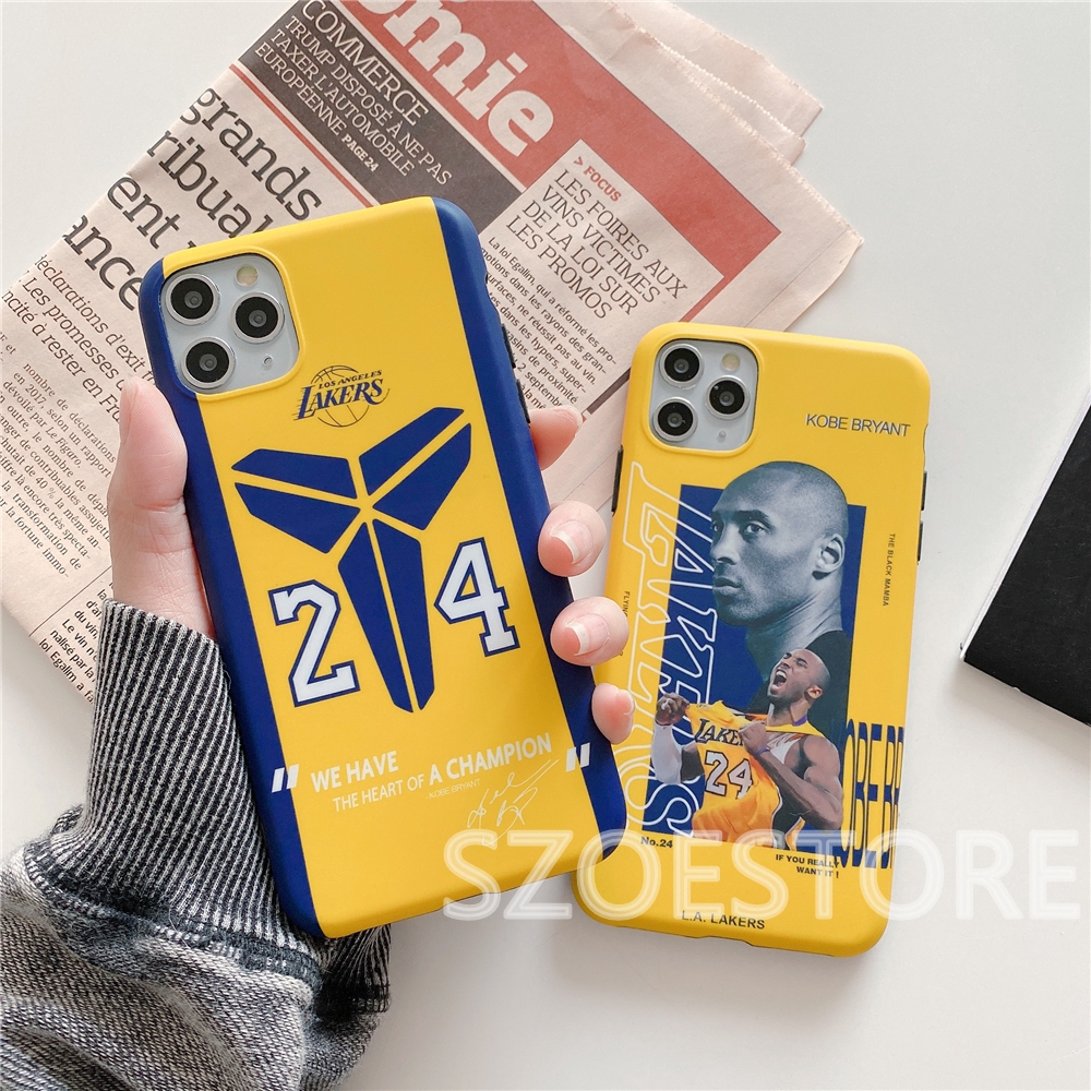 iPhone 11 Pro Max X XS XR XSMax 8 7 Plus SE 2020 Fashion L.A. Lakers Kobe Soft IMD Phone Case Cover