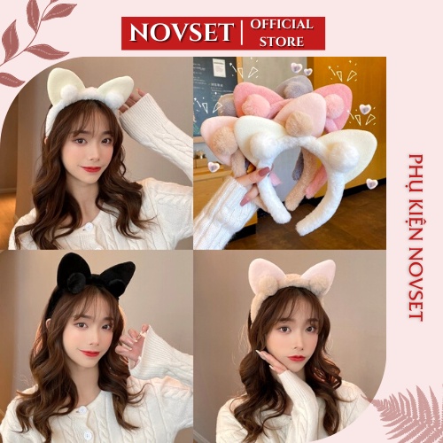 [NHẬP NOVSET11 giảm ngay 10% đơn từ 0đ] Bờm Tóc NOVSET Băng Đô Tóc Hai Quả Bông Mẫu Mới DễB Thương Cho Nàng [MÃ E305 ]