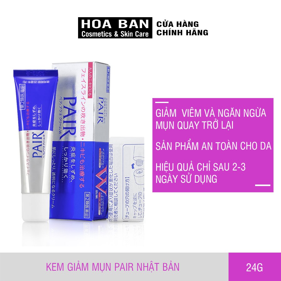 kem giảm mụn pair Kem Pair Acne Care Cream W giảm MỤN SỐ 1 NHẬT BẢN