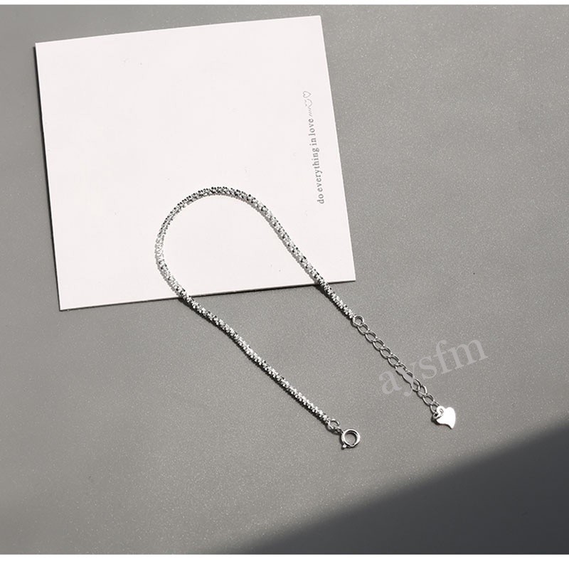Vòng Tay Mạ Bạc 925 Thiết Kế Dạng Chuỗi Hạt Thời Trang Cho Nữ