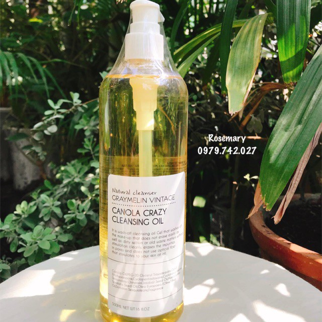 DẦU TẨY TRANG GRAYMELIN CANOLA CRAZY CLEANSING OIL 500ML CHÍNH HÃNG - 7042