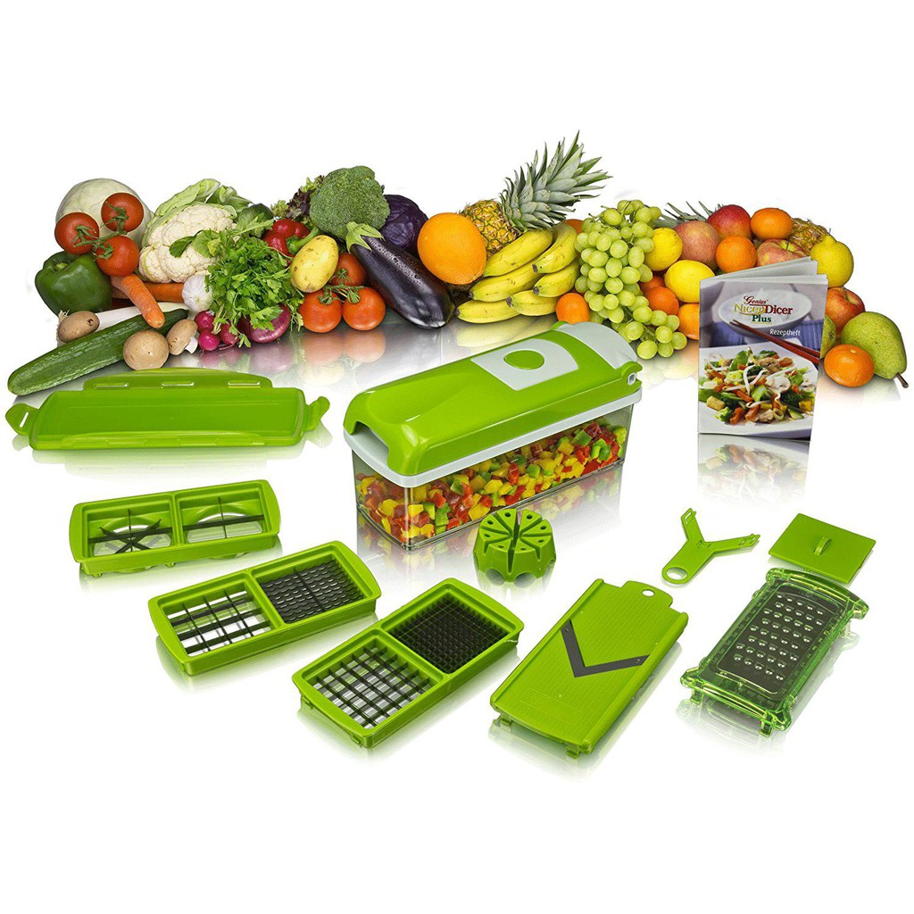 Bộ Dụng Cụ Cắt Rau Củ 10 Món Nicer Dicer Plus Đa Năng