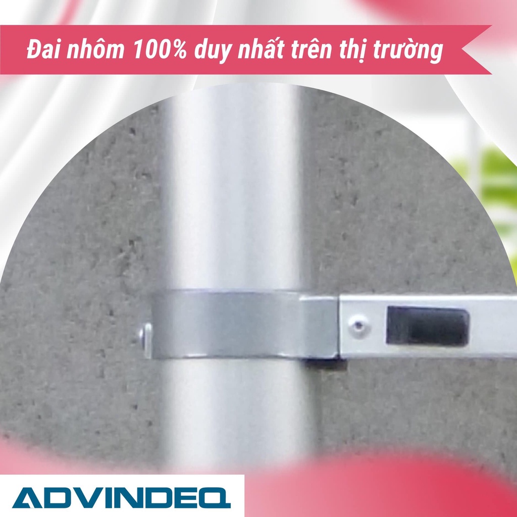 Thang nhôm rút đơn Nhập Khẩu 3,8M  gấp gọn chính hãng ADVINDEQ ADT212F ( đai nhôm cao cấp) Bảo hành 2 năm