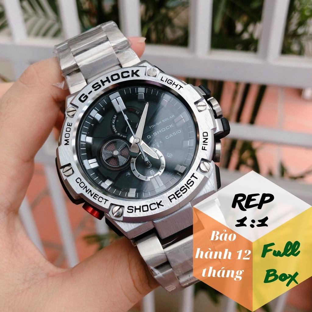 Đồng hồ đeo tay nam, đồng hồ thể thao GST-B100 màu đen số trắng kích thước 58,1mm x 53,8mm x 14,1mm | BigBuy360 - bigbuy360.vn