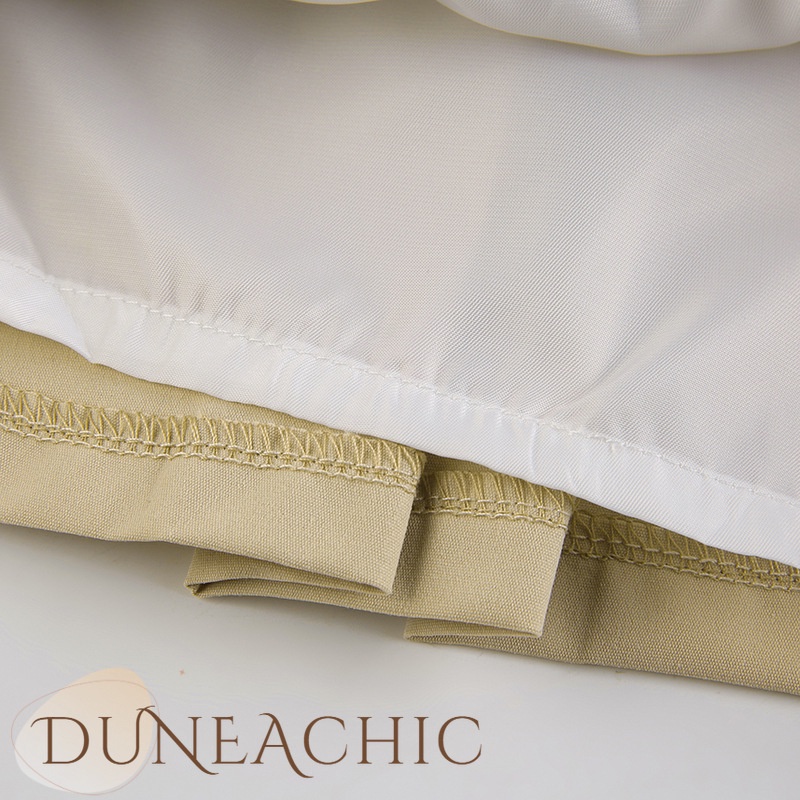 DUNEA Chân váy xếp li màu trơn lưng thấp thời trang cho nữ