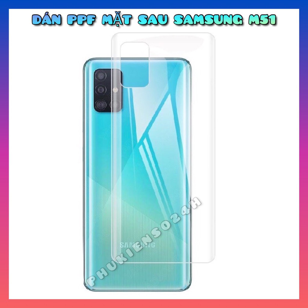 Miếng Dán Dẻo PPF Mặt Sau Lưng Samsung M54 5G M52 5G M51 M53 trong suốt ánh cầu vồng