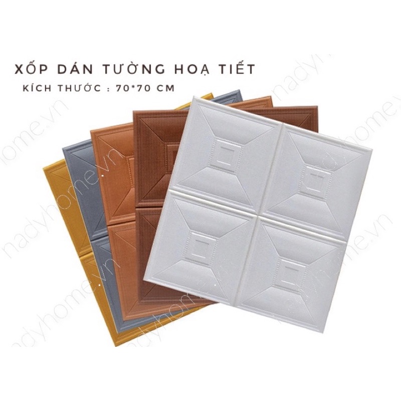 XỐP DÁN TƯỜNG GIẢ DA 70X70 CM HÀNG LOẠI 1