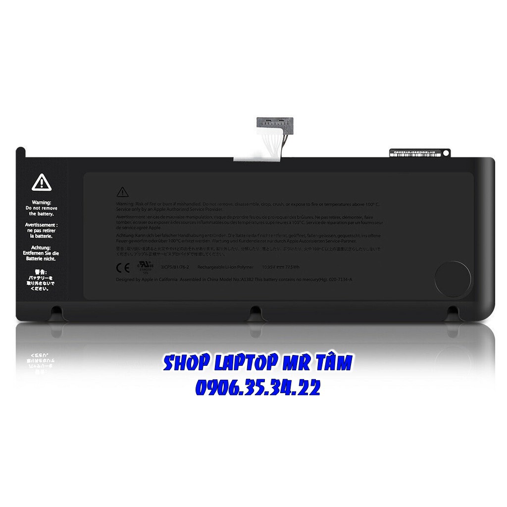 (BATTERY) PIN MAC A1382 (ZIN) DÀNH CHO MATBOOK PRO 15&quot; (2011-2012) A1382 A1286 MC721 MC723 MB985 MB986