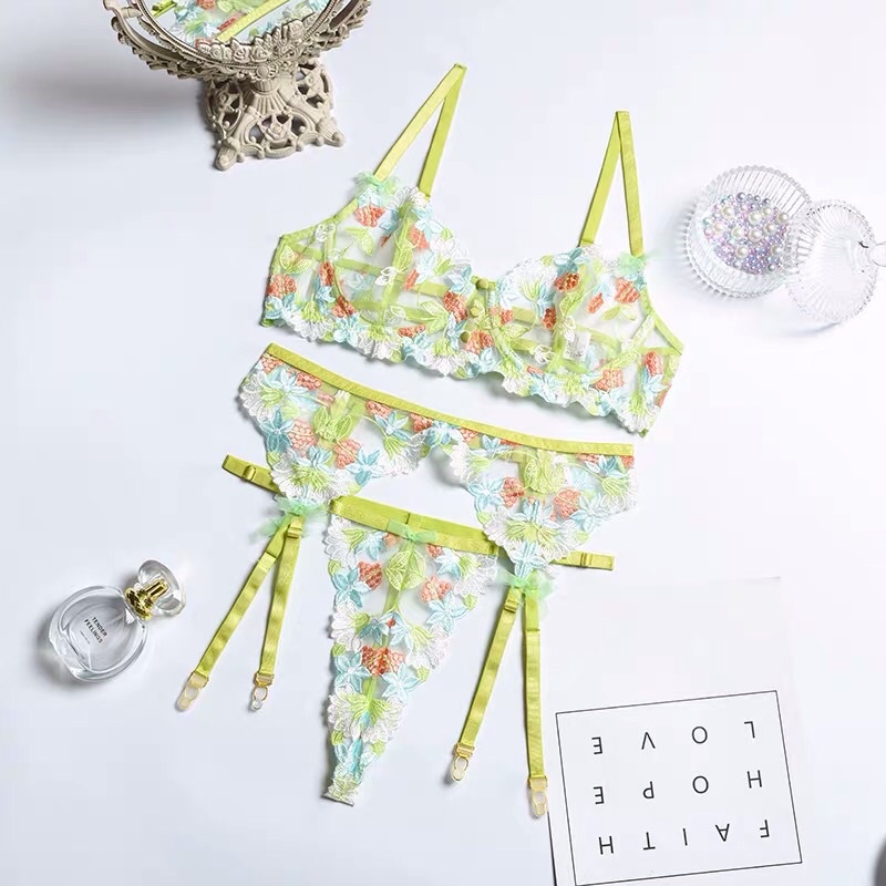 G-Floral Set - Nội Y Phối Hoa Màu Sắc Dễ Thương - Đồ Lót Gợi Cảm Cho Nữ