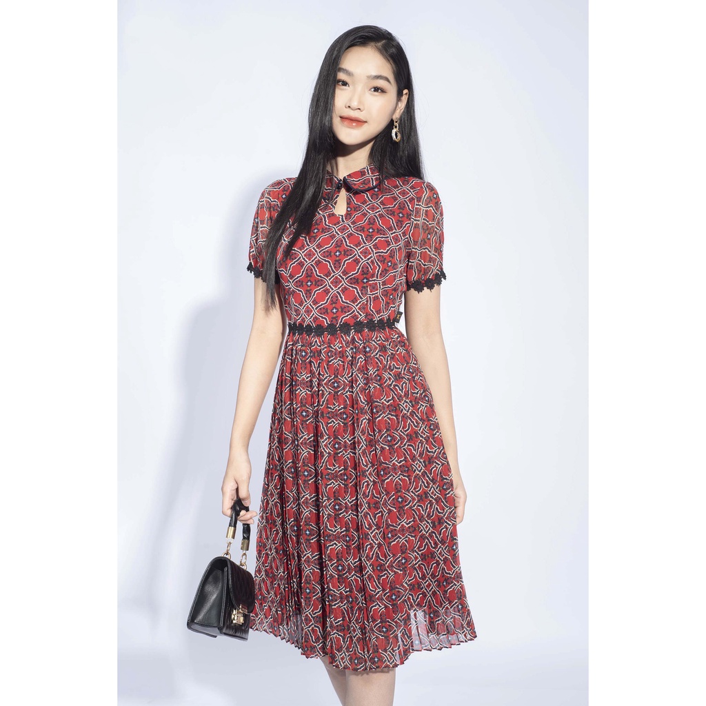 Đầm xòe,dập ly MMOutfit M-DA020121109