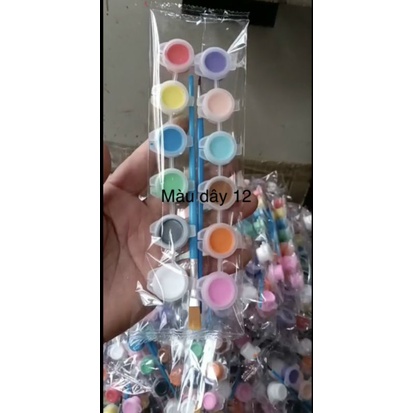 Bộ 6/8/12 màu tô tượng 3ml kèm bút lông