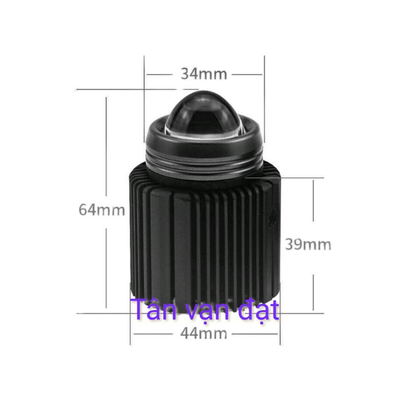 Bóng đèn bi cầu led đèn trợ bi mini led sáng 2 màu Vàng Trắng khung nhôm to 5.4x4 sáng mạnh sáng rộng
