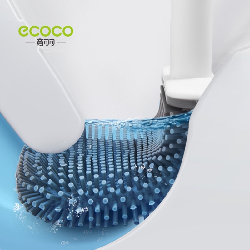 Cọ vệ sinh Silicon dẹt ECOCO mẫu mới treo hít từ tính, Cọ toilet, Chà cầu nhà tắm tiết kiệm không gian