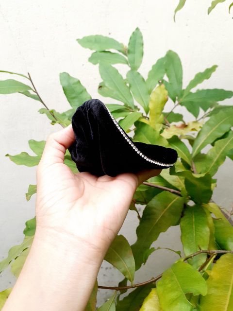 Cột tóc nhung đính soàn 1 hàng