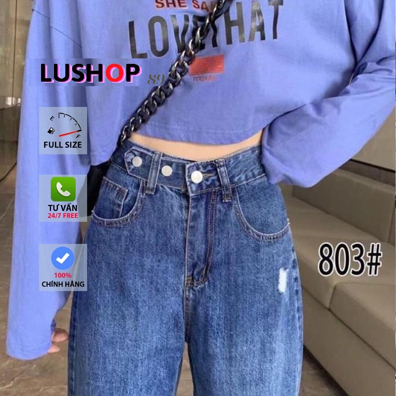 Quần bò baggy nữ quần jean baggy nữ quần jeans nữ lưng cao cạp cao quần nữ đẹp 3 size S M L hot  QT15 lushop89 | BigBuy360 - bigbuy360.vn