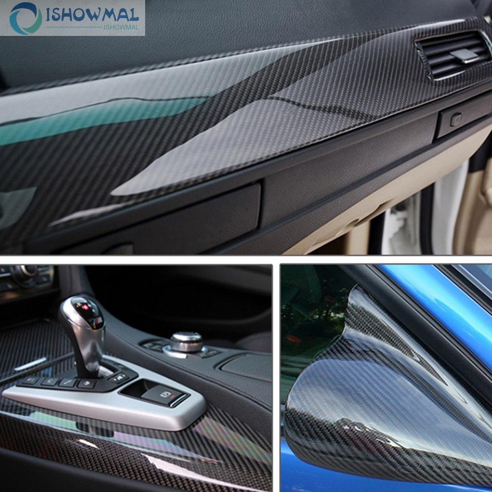 Cuộn sticker PVC 5D màu đen trang trí xe hơi 10*152