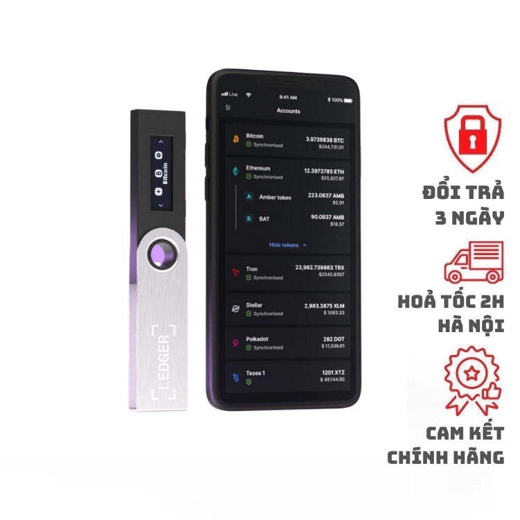 Ledger Nano S chính hãng - Ví lạnh trữ crypto bitcoin an toàn