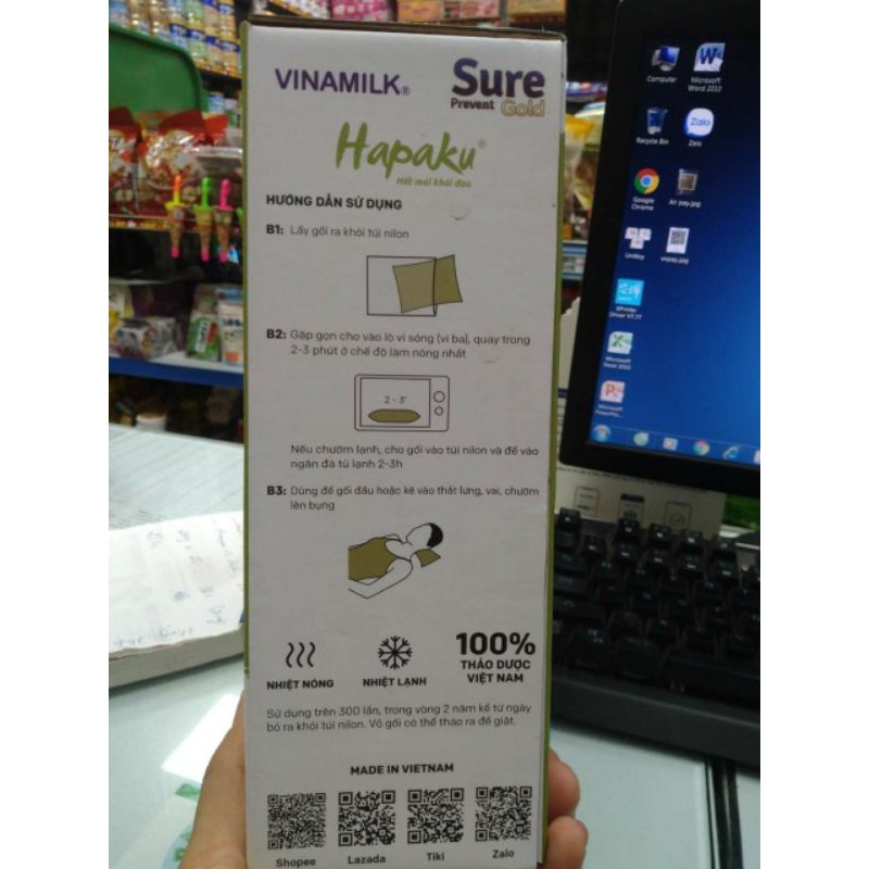 Gối /đai/bóng thảo dược Hapaku (quà tặng vinamilk)