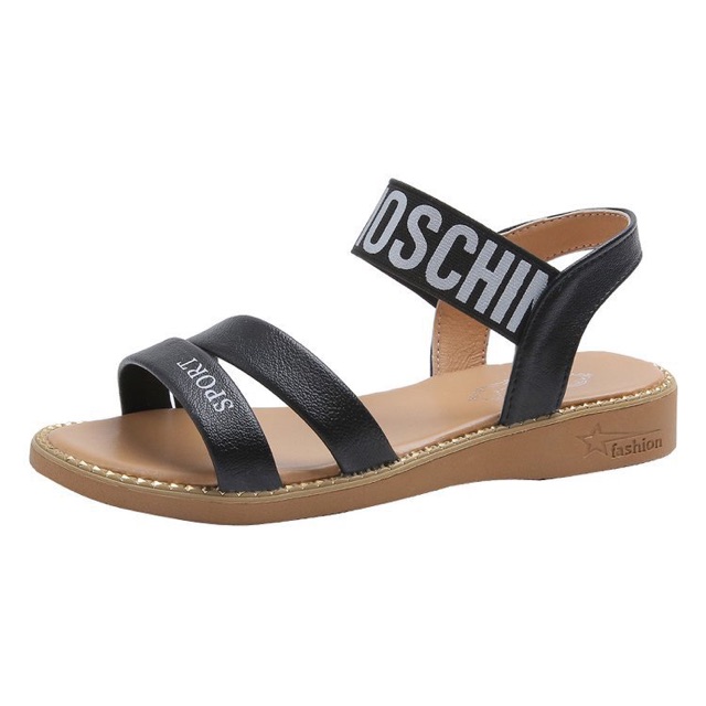 Sandal nữ quai ngang ⭐FREESHIP⭐ sandal da đế đúc moschi