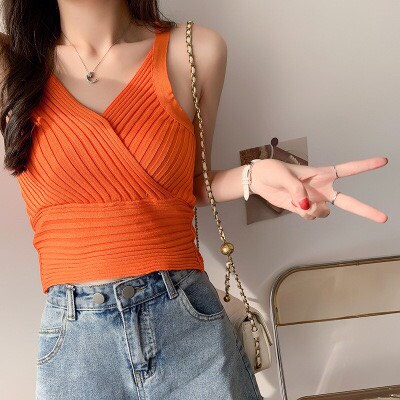 ÁO DỆT KIM HAI DÂY DÁNG CROPTOP DÁNG ÔM PHONG CÁCH ÂU MỸ 2022💖 MÀU SẮC GỢI CẢM ⚡HÀNG CÓ SẴN⚡