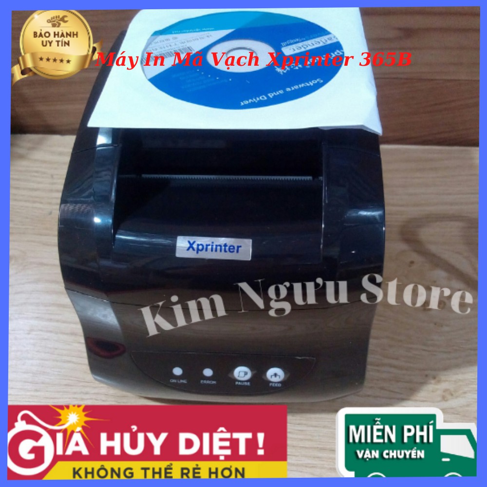 ☑️[mã UTTEDH31 giảm 20k]- Máy in mã vạch-tem nhiệt khổ 80mm (2 tem) Xprinter XP-365B Cao Cấp BẢo Hành 12 Tháng