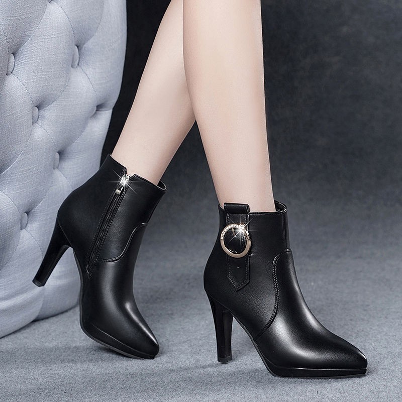 Giày boots cao gót thời trang sang trọng cho nữ