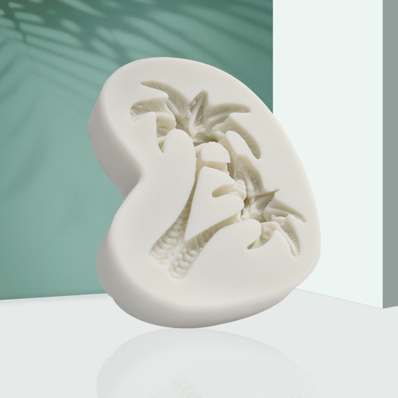 silicon cây dừa trang trí bánh