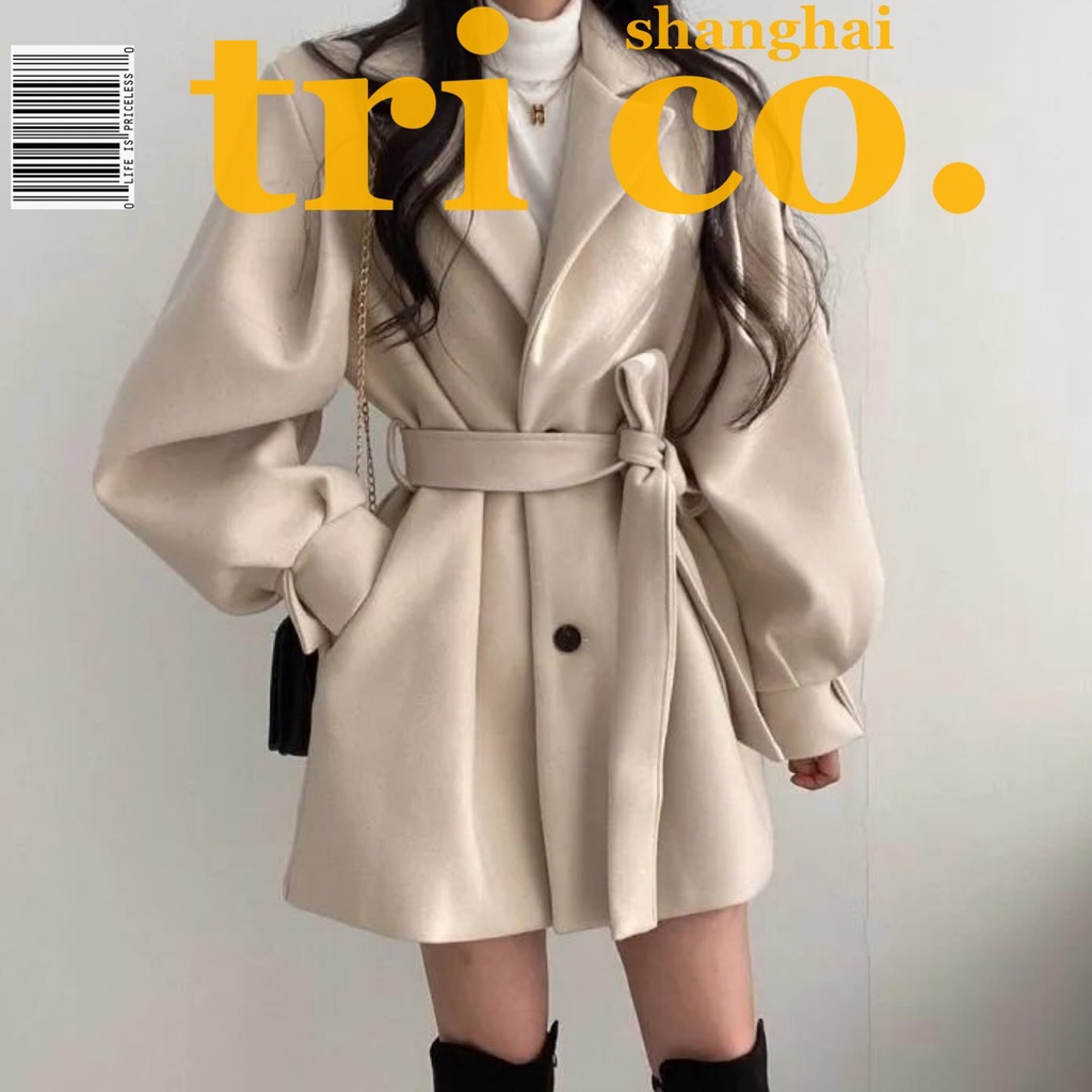 Áo khoác thời trang thu đông Hàn Quốc thanh lịch sành điệu cho nữ