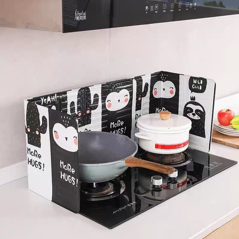 Tấm nhôm chắn gió bếp gas,chặn dầu mỡ họa tiết cách nhiệt