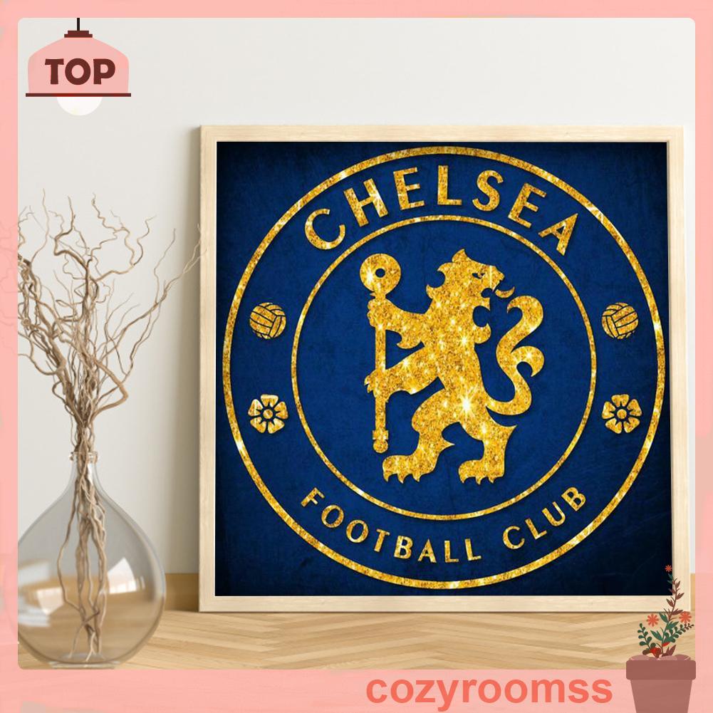 Bộ tranh đính đá tự làm hình logo Chelsea