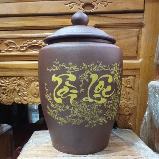 Hũ đựng gạo phong thủy đất đỏ bát tràng đựng 8 kí gạo | BigBuy360 - bigbuy360.vn
