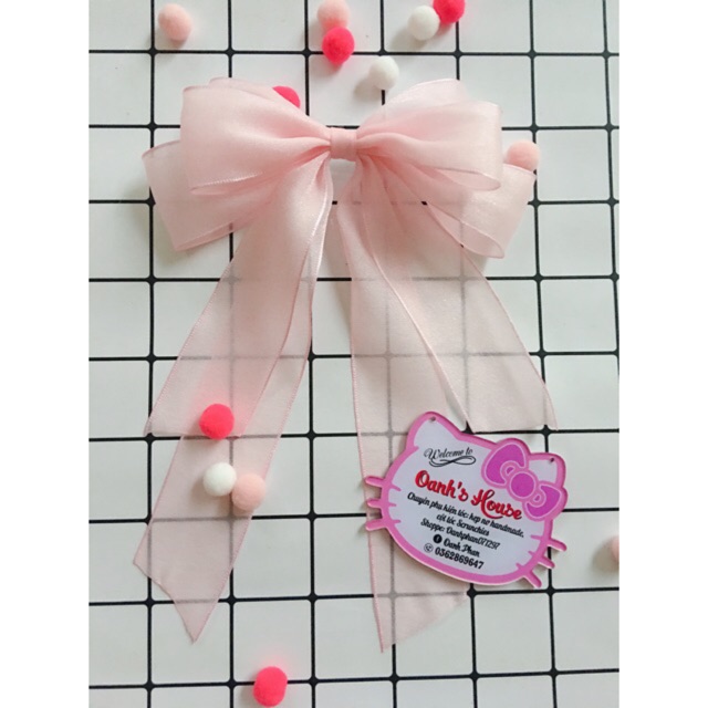 Kẹp nơ voan cao cấp