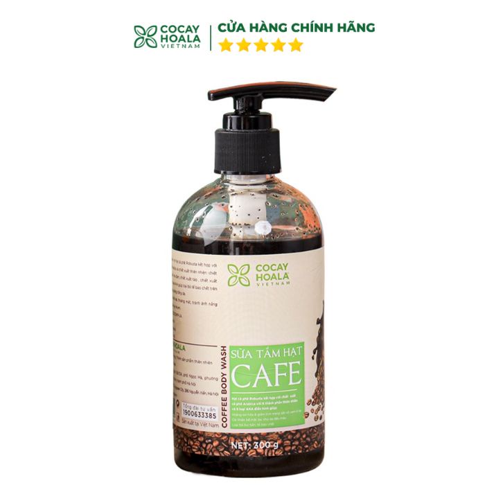 Sữa tắm khử mùi cơ thể Cocayhoala chiết xuất hạt Arabica thơm mùi cà phê 300g