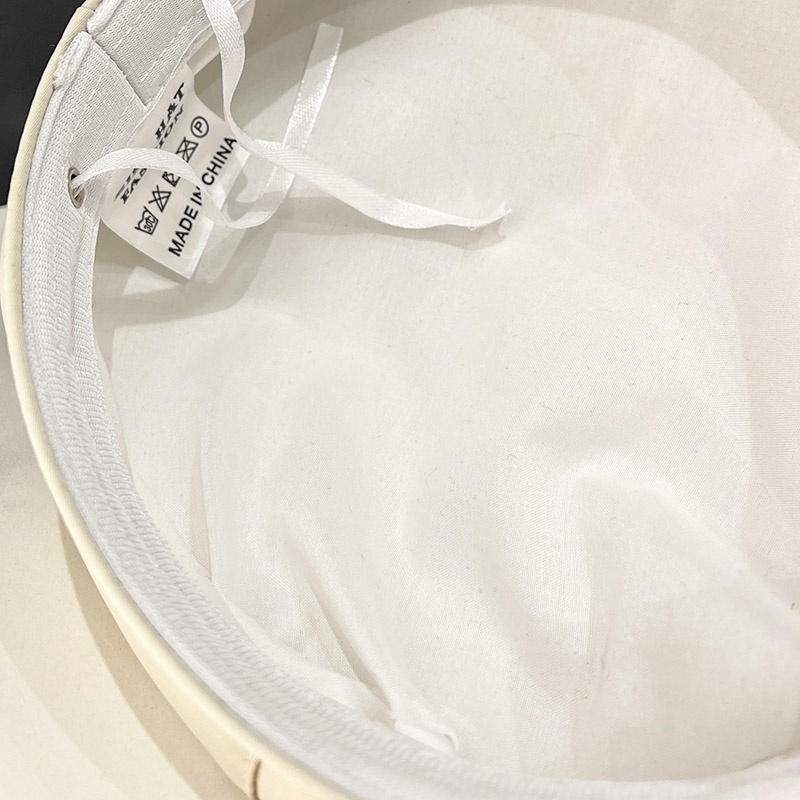 Mũ nồi chất liệu satin phối nhãn tam giác thời trang Hàn Quốc Nhật Bản dễ phối đồ cho nữ