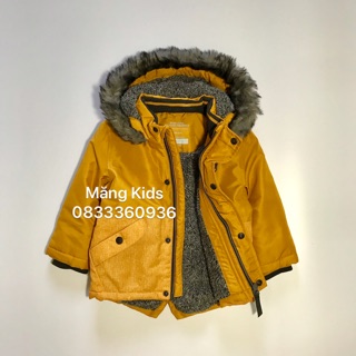 Áo parka bé trai vàng mustard