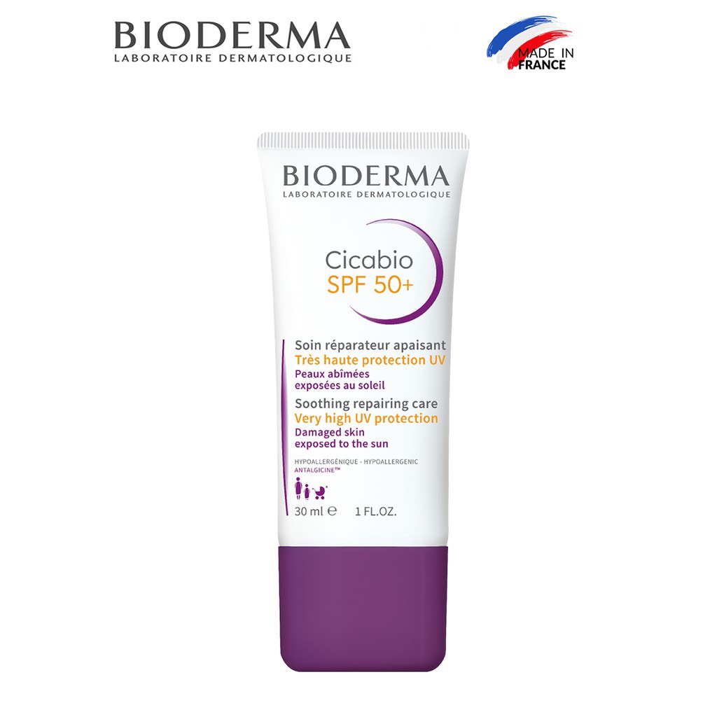 Bioderma Kem Dưỡng Phục Hồi Da Tổn Thương Và Hạn Chế Tăng Sắc Tố Sau viêm Bioderma Cicabio Spf 50+ 30ml