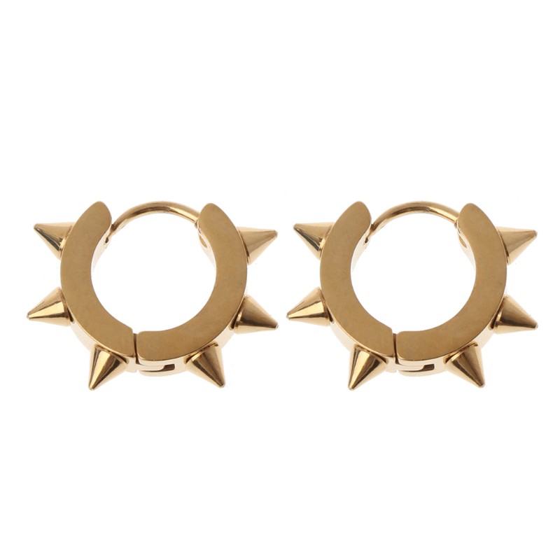 Khuyên tai đinh tán bằng thép không gỉ cá tính cho nữ