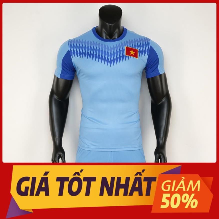 hàng chính hãng -  Bộ quần áo đá bóng áo đá banh thể thao nam Việt Nam áo tập 2020 Vải dệt kim