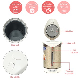 Bình thuỷ điện Sharp KP-30STV